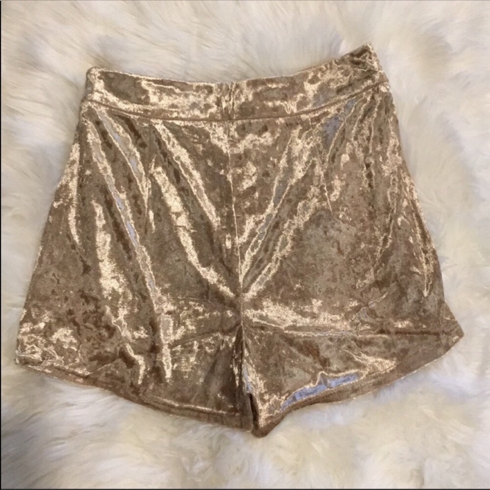 Taupe Velvety Crush Shorts - Picture 6 of 8